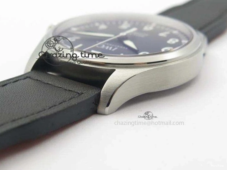 MIROTIME 0212 Mark XVIII IW327001 SS Mk Maker Best Edition Black Dial On Black Leather Strap A SunProtective 7299